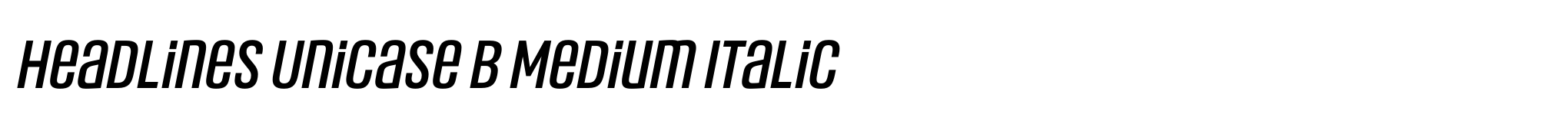 Headlines Unicase B Medium Italic image